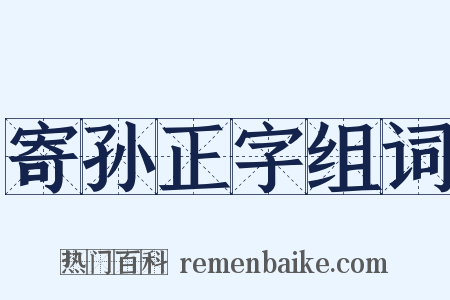 寄孙正字组词是什么意思的图片